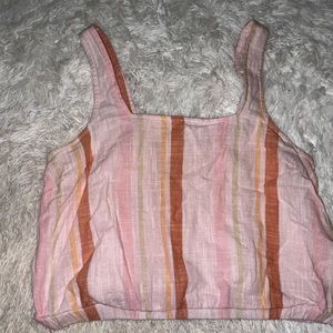⭐️5 for $25⭐️ Pink striped crop top